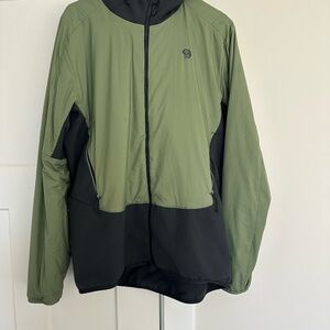 Mountain Hardwear Men's Olive and Black Performance Jacket